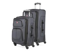 SwissGear Sion Softside Expandable Luggage, Dark Grey, 2-Piece Set (21/25), Dark Grey, 2-Piece Set (21/25), Sion Softside Expandable Luggage