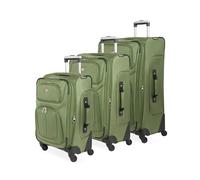 SwissGear Sion Softside Expandable Luggage, Evergreen, 3-Piece Set (21/25/29), Sion Softside Expandable Luggage
