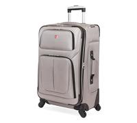 SwissGear Sion Softside Expandable Luggage, Pewter, Checked-Medium 25-Inch, Sion Softside Expandable Luggage