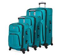 SwissGear Sion Softside Expandable Luggage, Trace of Paradise, 3-Piece Set (21/25/29), Sion Softside Expandable Luggage