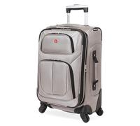 SwissGear Sion Softside Expandable Roller Luggage, Pewter, Carry-On 21-Inch, Sion Softside Expandable Roller Luggage