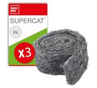 SWISSINNO Rodent Block Steel Wool against Mice, Rats, Martens - Durable Design Stops Entry Gaps - Hyper dense Stainless Construction - 3 x 50cm long