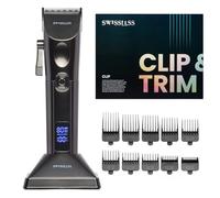 SWISSLISS - Professional cordless clipper - Brushless motor - Ultra Long Life - 3 speeds - 10 cutting guides