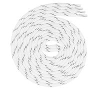 Swissly Round laces for work shoes and trekking shoes made from 100% polyester, colour: white/grey, length: 180 cm
