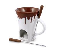Swissmar F12064 Nostalgia Chocolate Fondue Mug Set 4 Piece Ceramic/Stainless