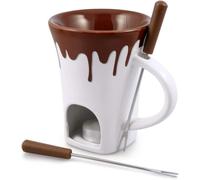 Swissmar Nostalgia Chocolate Fondue Mug Set With 2 x Fondue Forks & Tealight