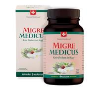 SwissMedicus MigreMedicus - Headache Free Thanks to Natural Power with Magnesium + 9 Herbs - Motherwort, Real Laurel, White Willow, Black Garlic + B Complex - 120 Vegan Capsules