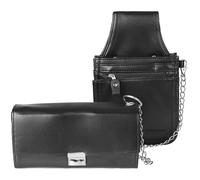 Swissona Server Pouch for Waitress Waiter - Server Waist Pouch Attach to Belt - Cash & Coins Organiser - Comes with Wallet - Fit Notepad and Pen - Durable Faux Leather