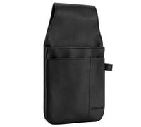 SWISSONA Waiter's Bag Belt Pouch - Synthetic Black Leather Money Belts - Accessories and Waiter Pad Holder - Waist Wallets for Men & Women - Small