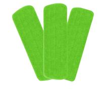 SWISSPACK- Bundle Spray Mop Pack- Microfiber Cloths 4 Pcs Mop Spray for Floors 3 Pads, Gloves and 600Ml Refillable Bottle Suitable for Hardwood, Marble, Tile - Falcon (GREEN 3 PADS, ONE SIZE)