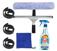 SWISSPACK - Window cleaning kit Professional Window Cleaning Kit Combo With Extra Refills (ELBOW GREASE STEEL COMBO, ONE SIZE)
