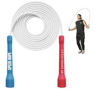 Swissskip Speed Jump Rope by Dayan Kolev, 5mm PVC Skipping Rope, Great for Beginners and Advanced Athlets, Designed for Fitness, Cardio, Boxing & CrossFit, Adjustable length with Unbreakable Handles