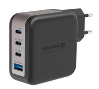 Swissten GaN 100W Mains power supply with 3x USB-C + USB Compact Quick Charge