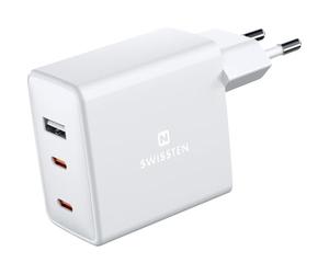 Swissten GAN Travel Charger 2 x USB-C/USB / 70W