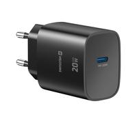 Swissten USB-C GaN Wall Charger 20W Power Delivery with Integrated Protection