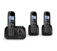 Swissvoice Big Button & Amplified Portable Dect Phones with answerphone - Three in Black Swissvoice Black