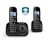 Swissvoice Big Button & Amplified Portable Dect Phones with answerphone - Two Pack in Black Swissvoice Black