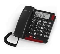 Amplicomms Bigtel 48 Big Button Phone Loud Sound Corded Landline Phones with Hands-free function, Large display, Audio Boost and Extra Loud Ringers, Hearing Aid Compatible Telephone