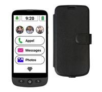 swissvoice - Smartphone S510-M + Magnetic Charging Cable + Protective Case with Card Slot - Easy to Use - SOS Button - Senior Smartphone 4G - Black