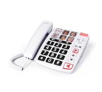 SWISSVOICE - Xtra 1110 - Corded Telephone - Large Keys - 6 Memory Keys With Photo - Extra Loud Ringtones - Illuminated Ringer Indicator - Audio Boost - Hearing Aid Compatible - White