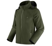 SwissWell Men's Softshell Jacket Outdoor Windbreaker Waterproof Jackets with Hood Windbreaker Men Light Functional Coat for Work Hiking Running Walking Army Green M