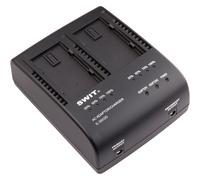 Swit S-3602D - 2x2A DV charger compatible to Panasonic VBD VBR CGA series