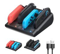 [Switch 1/2 Compatible] FASTSNAIL 8-in-1 Charging Dock for Nintendo Switch2 & Switch 1/for OLED Joypad, Dual-Direction Magnetic Fast Controller Charger Station Stand for Switch2 Joypad Accessories