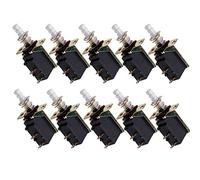 Switch 10 Pcs Latching SPST Push Button Power 2Pin SW-3 Switches AC 250V 2A/8A B03E