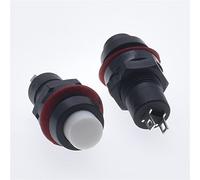Switch 10PCS Mini Small Round Button DS-211 DS-213 Push 10mm Momentary/Self Locing Miniature 1A 250V(DS-211 White-Momentary)