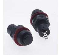 Switch 10PCS Mini Small Round Button DS-211 DS-213 Push Button Switch 10mm Momentary/Self Locing Round Button Switch Miniature 1A 250V -(DS-211 black-Momentary)