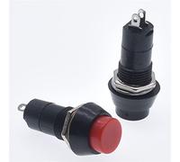 Switch 10pcs PBS-11A PBS-11B 12mm Self-locing Self-Recovery Plastic Push Button Switch Momentary 3A 250V AC 2PIN 6Color PB-305A Switch -(PBS-11 Red,Self Locking)