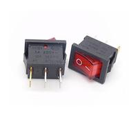 Switch 10PCS Ship Type 15x21mm 3PIN ON/Off Rocer 6A/250V 10A/125V 15X21 with Red Light