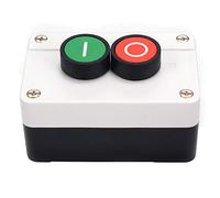 Switch 1pc White Push Button Station Rectangle 1NO+1NC Te Start Stop Motor Solenoid IP55 Box Plastic Enclosure