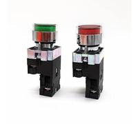 Switch 1PCS NP2-BW3461 NP2BW3462 Push Button with LED Light AC220V DC24V Illuminated Pushbutton NP2-B(NP2-BW3461 NO,220V)