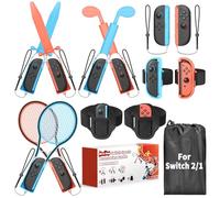 Switch 2/1 Sports Accessories Bundle for Nintendo Switch 2 2025/1/OLED, MENEEA 13-in-1 Family Party Kit with Carrying Bag - Compatible with Joy-con 2 & All Switch Sports Game, Gift for Family/Friends