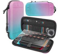 Switch 2 Carry Case Compatible with Nintendo Switch 2 Console,Large Capacity Switch 2 Travel Case, Portable Hard Travel Bag for Switch 2 Console & Accessories, 30 Game Card Slots (Pink Blue Gradient)