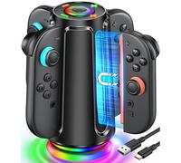 Switch 2 Charging Dock for Nintendo Controller Joy Con (2025), Mocagen Joy-Con 2 Charger Station with Dynamic Light, Magnetic Mount for 4 in 1 Switch 2 Joy-con Accessories
