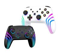 Switch 2 Controller 2 Pack, RGB Switch Controllers for Nintendo Switch/Switch 2/Lite/OLED/Windows, Wireless Switch 2 Pro Controller with Wake up/6-Axis Gyro/Dual Vibration/Turbo/Screenshot