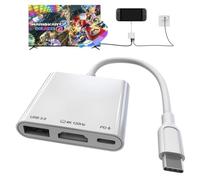 Switch 2 Dock, Portable USB C to HDMI Adapter Docking Station with 4K@120Hz Display/PD 100W Charging/USB 3.0 Port, Travel TV Dock for Nintendo Switch 2/Switch/OLED/Steam Deck/ROG Xbox Ally X/Legion Go