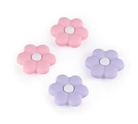Switch 2 Game Console Thumb Grip Caps, Joystick Covers for Nintendo Switch 2, Purple Pink Daisy Flower Soft Silicone Analog Stick Caps for Switch 2 Joycon Controller, Kawaii Cozy Accessories-4PCS