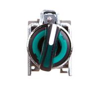 Schneider Electric Harmony XB4 - Illuminated Selector Switch, Metal, 2 Positions, Stays Put, Standard handle, 1NO + 1NC, 24 V AC/DC, 22 mm Mount, XB4BK124B5, Red