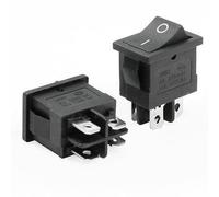 Switch 2 Pcs 4 Pins DPST On/Off Rocer AC 250V 6A 125V 10A
