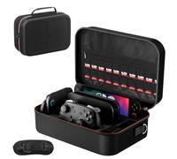 Switch 2 Tasche für Nintendo Switch 2 Zubehör, Tragbare Hartschalen Schutzhülle mit 20 Spielkarten Slots für Switch 2 Konsole und Joy-Cons