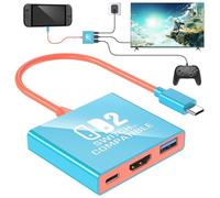 Switch 2 TV Dock, Travel Accessories for Nintendo Switch 2 Docking Station, Support 4K@60Hz TV Mode, Portable TV Adapter for Home/Travel/Party with HDMI 2.0/PD 100W/USB 3.0 Port