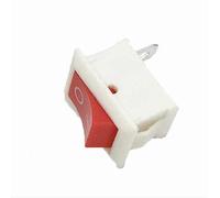 Switch 50PCS ST159 ROC 6A 250V ON-Off Blac/White/Red/Green Power Button 21mmx15mm 2PIN Ship Type Switches(Red white)