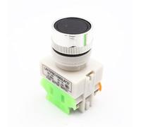 Switch 6Pcs Self-Reset/Self-locing Button LAY37-11BN Flat 22MM Y090 Normally Open Closed(6Pcs Black,Self-reset)