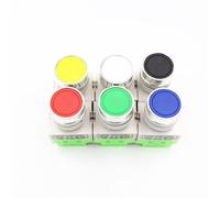 Switch 6Pcs Self-Reset/Self-locing Button LAY37-11BN Flat 22MM Y090 Normally Open Closed(6Pcs mixing,Self-reset)
