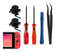 Switch Analog 3D Joystick Replacement & Repair Tool Kit for Switch/OLED/Joy-Con/Lite Controller, Joy-Con & Lite Controllers - Includes 2 Joysticks, Tri-Wing & Cross Screwdrivers (Not Suitable for NS2)