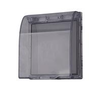 Switch and Protection Type Cover 86 Sticky Mask Perforation Box Transparent Self-Adhesive Splash Water Proof Ornamental Grass Garden (Black, One Size)