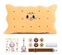 Switch Case for NS Switch, innoAura 11 in 1 Switch Accessories Bundles with Switch Carrying Case, Switch Game Case, Switch Thumb Caps, Detachable Shoulder Strap, Cute Pendent (Brown Cookie)